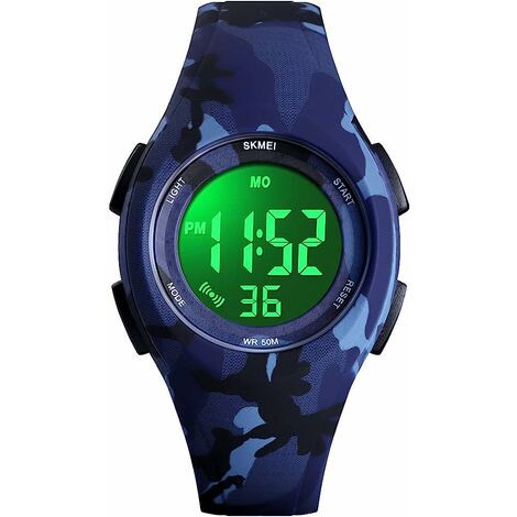 Montre pour garçons, montres pour enfants pour garçons, montre-bracelet numérique étanche à LED pour enfants