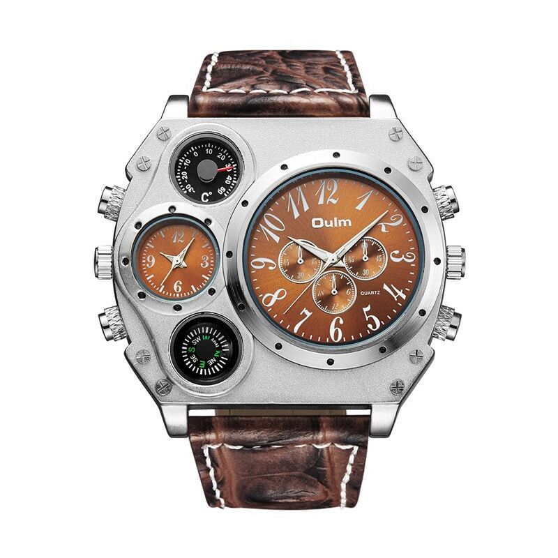 Fei Yu - Montre ronde cool avec thermomètre et double cadran horaire