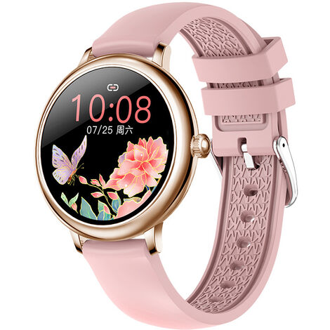 Montre Smartwatch Sport Etanche, Moniteur de Oxygène Sanguin et Fréquence Cardiaque, Podomètre Calorie, Montre de Fitness pour Android iphone Argent Rose 56Vingt