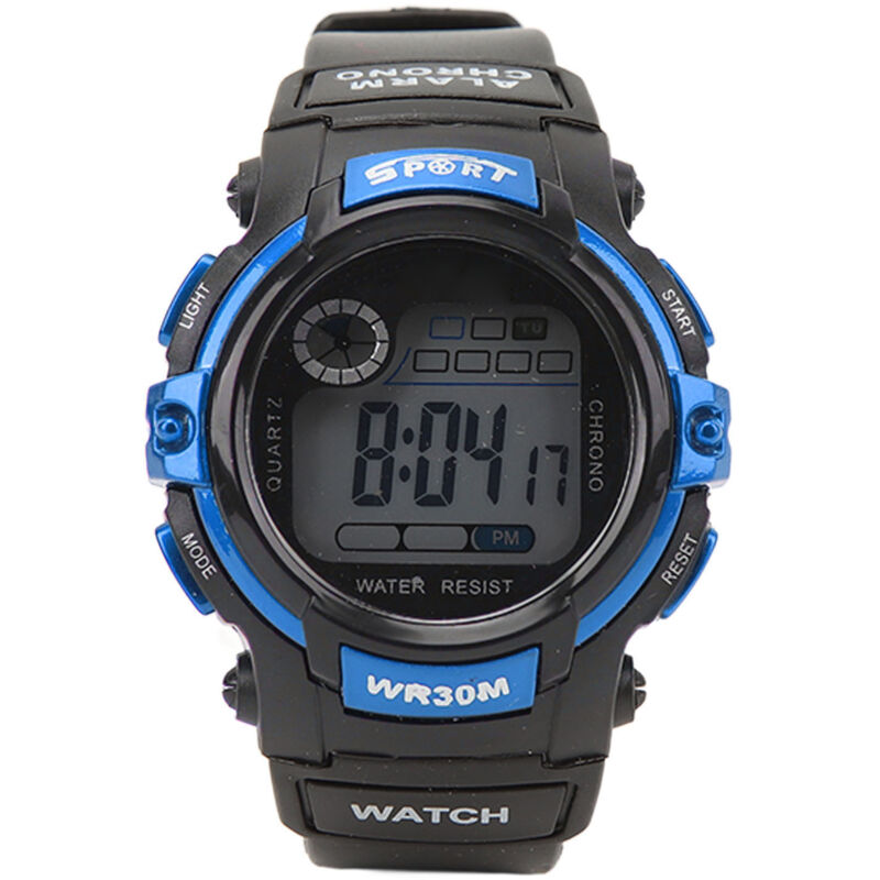 Montre Sport Homme Digitale LCD Étanche avec Rétroéclairage Bleu pour Randonnée et Running Montre Sport Homme Digitale LCD Étanche avec Rétroéclairage Bleu pour Randonnée et Running