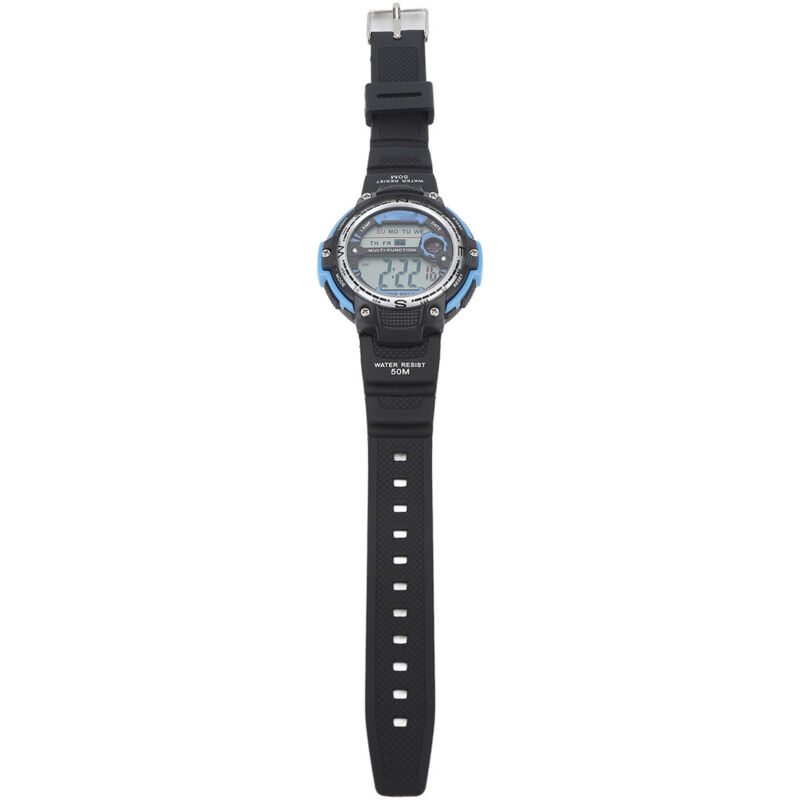 Montre Sport Numérique Homme Garçons - Étanche WR50M, Rétroéclairage, 68mAh, Multifonction, Bleu Montre Sport Numérique Homme Garçons - Étanche WR50M, Rétroéclairage, 68mAh, Multifonction, Bleu