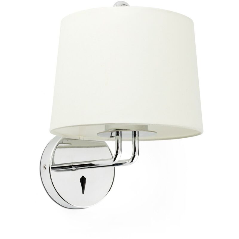 

Faro Barcelona - MONTREAL Aplique de pared cromo/beige - CROMO BRILLO
