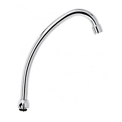 MONTSERRAT 0032.002 Beccuccio Tubo Verticale per Rubinetto o Miscelatore, Argento, 22 cm