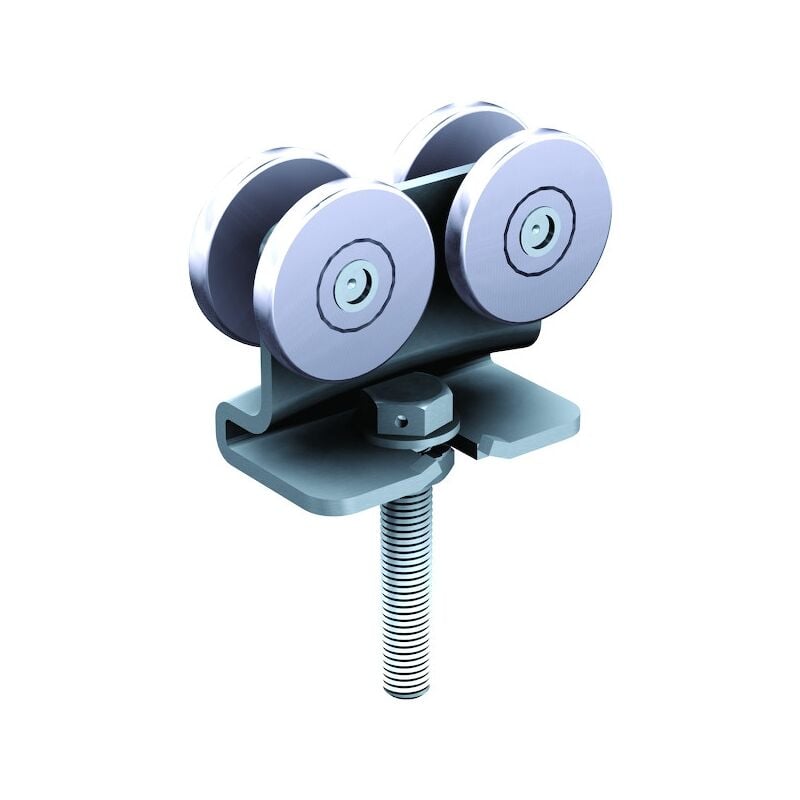 Monture à galet col de cygne sportub 2252 roulement à bille - 5040 - 4 galets acier Mantion