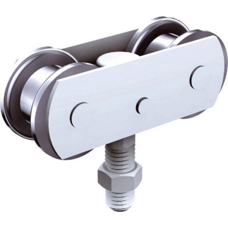 Monture à galet pour porte accordéon SPORTUB force 300 kg galet en acier 0683 - MANTION
