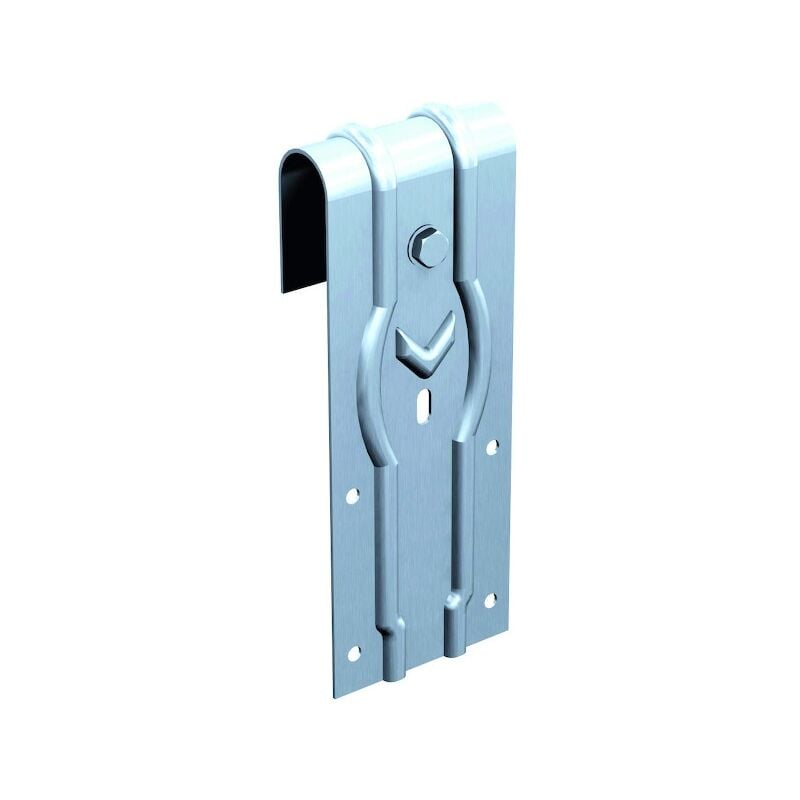 Monture à galet sur fer plat 50 x 10 mm pour porte à déplacement droit - 100 kg - galet fonte Mantion