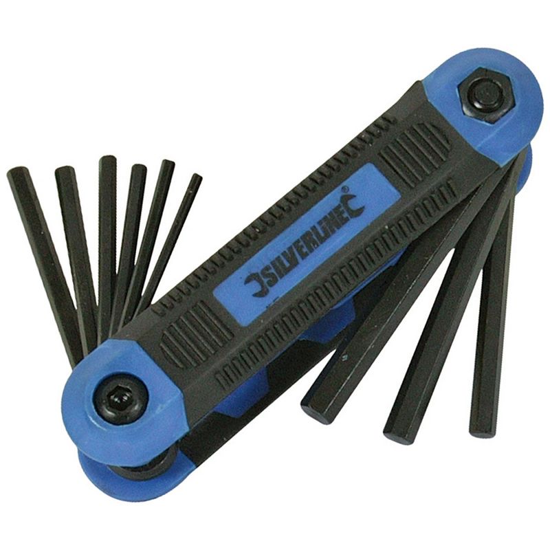 Silverline - monture de 9 clés mâles impériales expert 5/64 - 1/4 763580