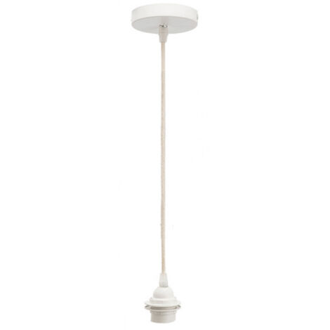 Monture E27 avec Douille thermoplastique blanche et fil corde