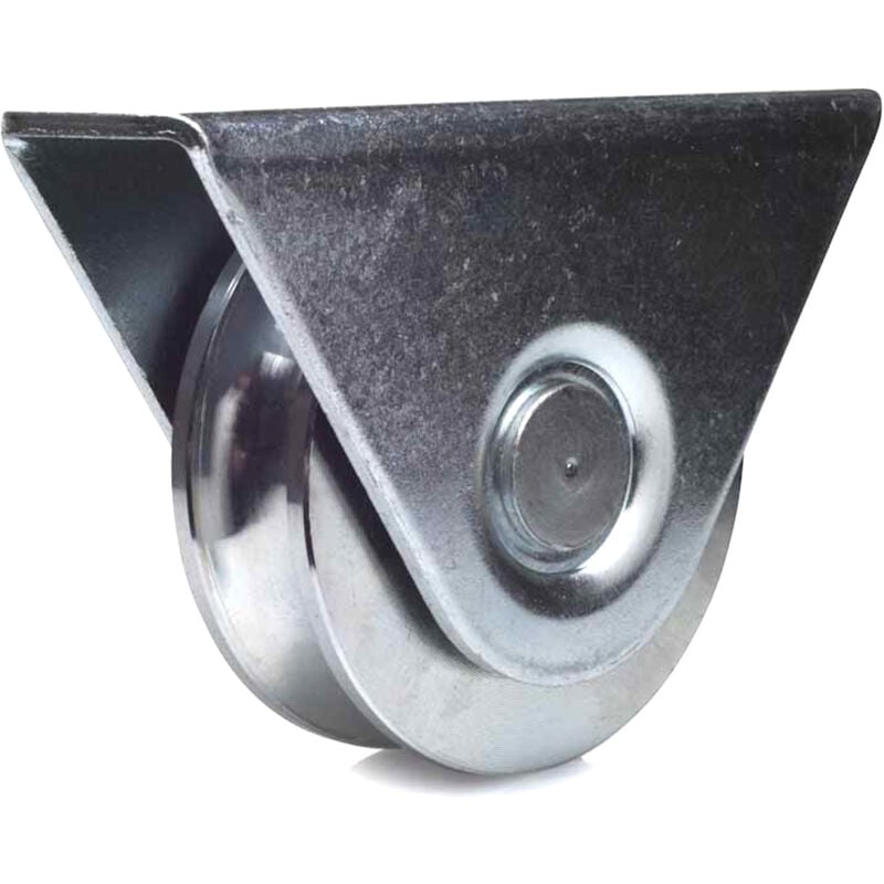 Roue à gorge ronde ø 100 mm pour rail ø 16 mm , monture extérieur