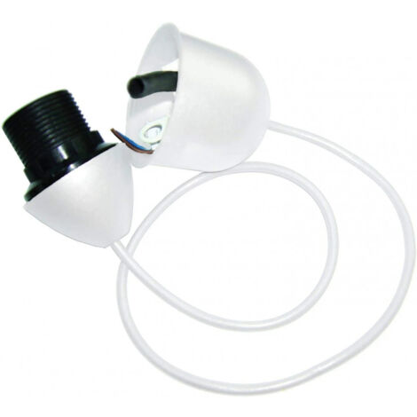 Monture plastique avec douille E27, longueur 60cm, 2x0.75 mm2, blanc