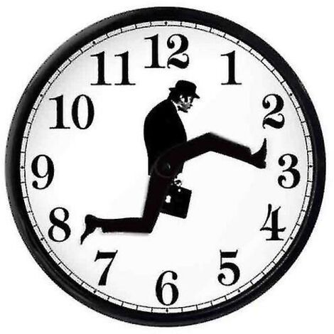Monty Python ispirato Silly Walk Orologio da parete creativo silenzioso orologio da parete arte regalo nero