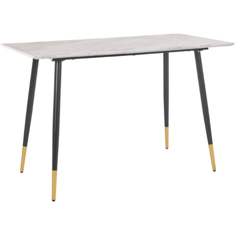 Monza-Bureau Marbre Noir Or