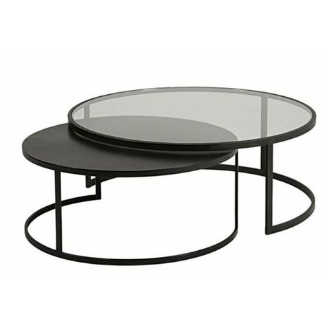 Monza Couchtisch Set 2 Tlg Schwarz