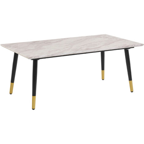 Monza-Table Basse Marbre Noir Or