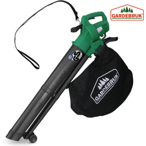 Monzana 3en1 soplador aspirador y trituradora de jardín máx 3000W para hojas papeles ramas con bolsa de recogida 45L