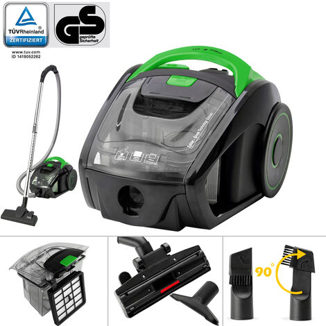 MONZANA® 900W Bagless Cyclonic Vacuum Cleaner Powerful Multi Cyclone Vac 1.5L Dust Capacity HEPA Filter Household Hardfloor Carpet Car Cleaning Lightweight Green