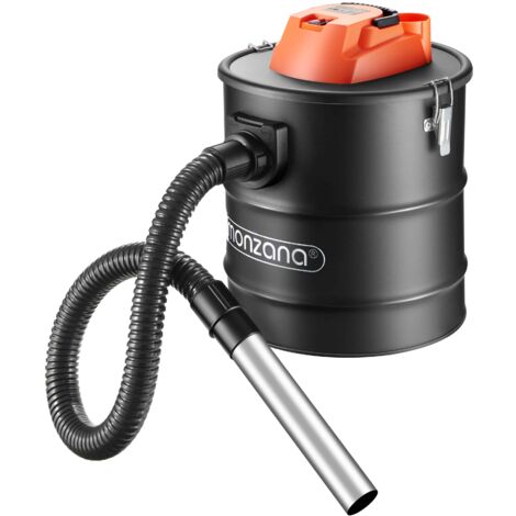 Monzana – Aspirateur à cendres 1200W – Capacité 20L – Puissance d'aspiration 18 kPa – Tube aluminium 23 cm – Filtre lavable résistant au feu