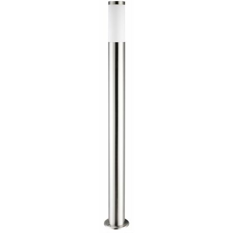MONZANA® Außenleuchte Edelstahl 100cm IP44 Wetterfest E27 Außen Gartenleuchte Außenlampe Wegeleuchte Standleuchte silber