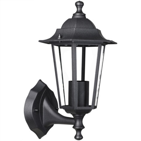 MONZANA® Außenleuchte Wetterfest IP44 Anthrazit Alu Guss Vintage Laterne Außenlampe Außen Garten Beleuchtung   Wandleuchte