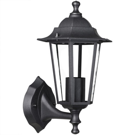 MONZANA® Außenleuchte Wetterfest IP44 Anthrazit Alu Guss Vintage Laterne Wand Außenlampe Garten Außen Beleuchtung  Wandleuchte