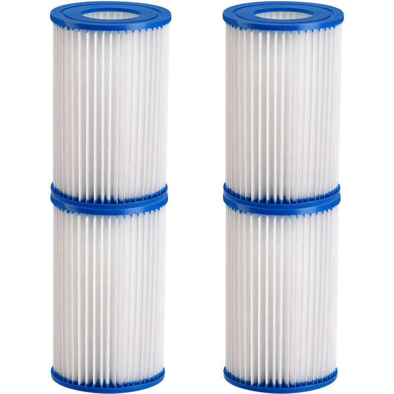 Monzana Cartuchos De Filtro De Agua Para Piscina Tipo H Tamaño Ii 138X105Mm Set 1-4 Hidromasaje Piscina Spa Lavable 138X105Mm Blau 4X (De)