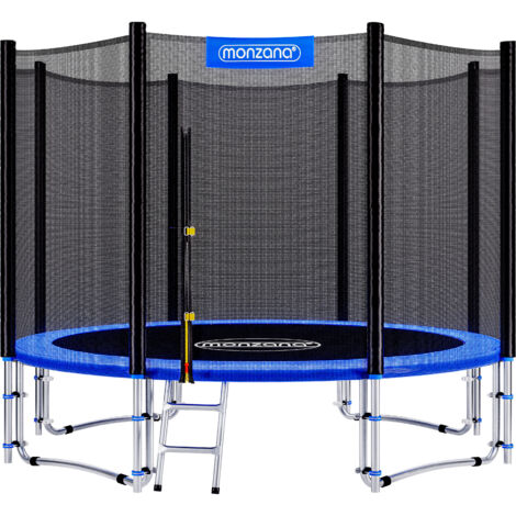 main image of "8ft, 10ft, 12ft, 14ft Trampoline Set + Ladder, Safety Enclosure, Extra Padded - Galvanized Steel Frame TÜV GS Approved Size Choice"