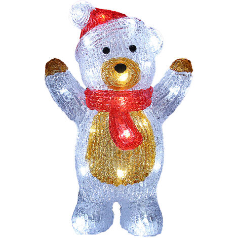 Monzana Figura decorativa de Navidad Adorno de acrílico con luces LED Decoración navideña - Diversos modelos Peluche de pie