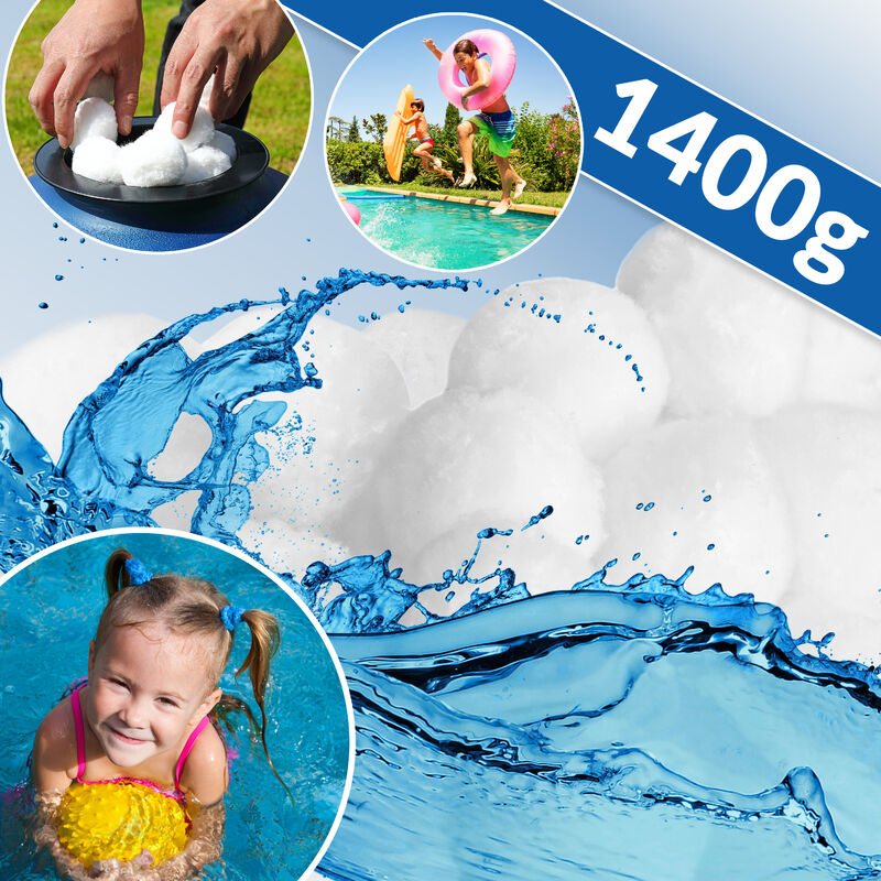 Monzana Filter Balls 1400g Replace 50kg Filter Sand Pool Sand Filter System Cartridge Filter Pond Filter Balls