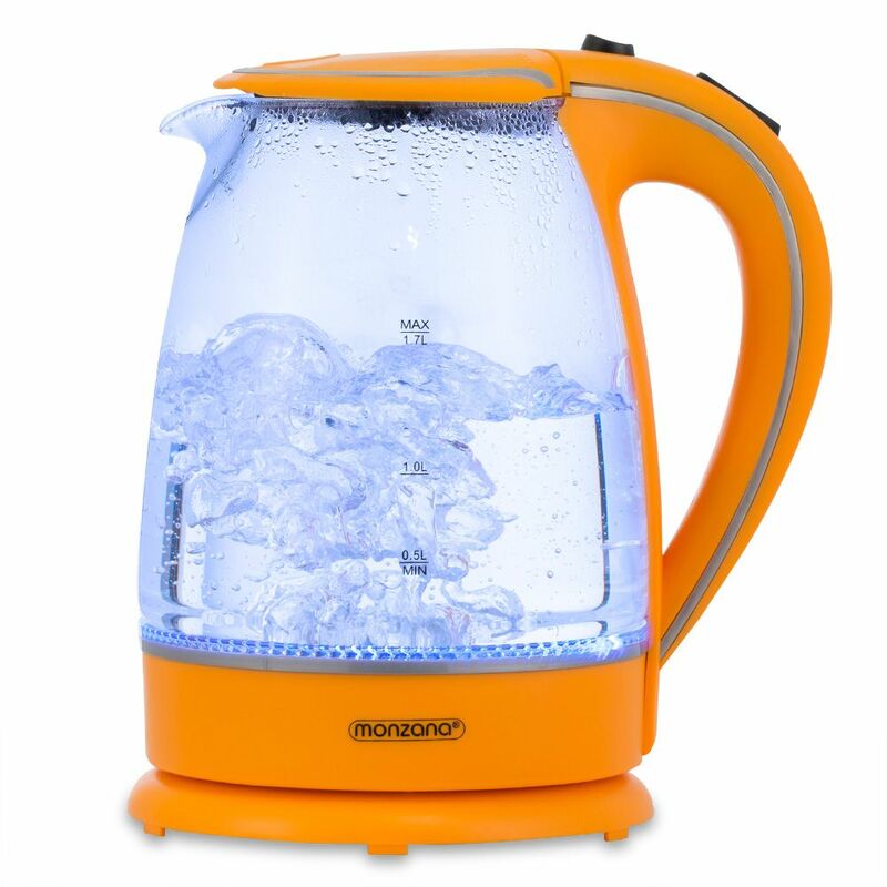 Monzana Hervidor de agua Naranja de moderna tecnología diseño e iluminación LED 1,7 L max 2200W Naranja - Naranja