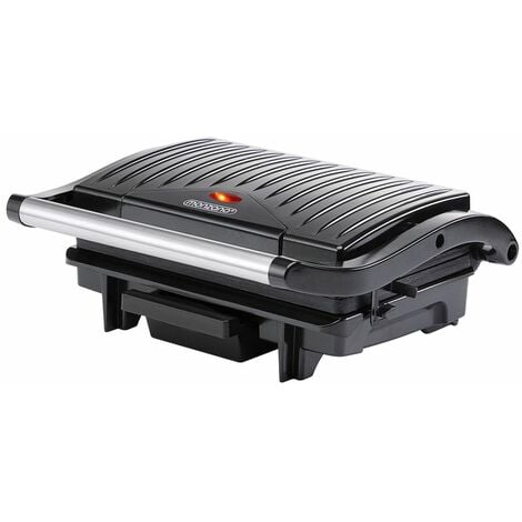 MONZANA® Kontaktgrill Antihaftbeschichtung Sicherheitsverschluss Cool-Touch Küche Elektrogrill Tischgrill Sandwich Maker Panini Toaster 1500W Schwarz