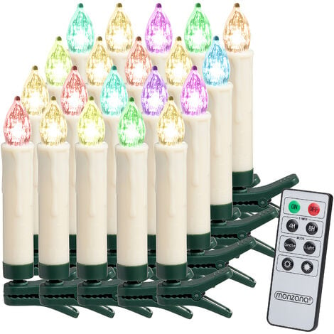 Set di 4 candele con lampadina led e clip. Perfette per addobbare il tuo  albero!