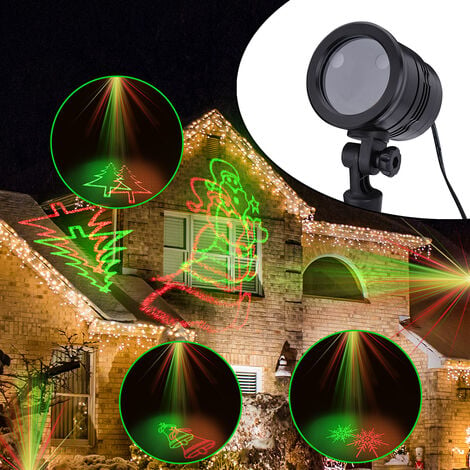 Monzana LED Projektor Weihnachten Außen Innen 72 Motive Bunt Beleuchtung  Sternenhimmel Weihnachtsdeko Strahler Garten Party Projektorlampe