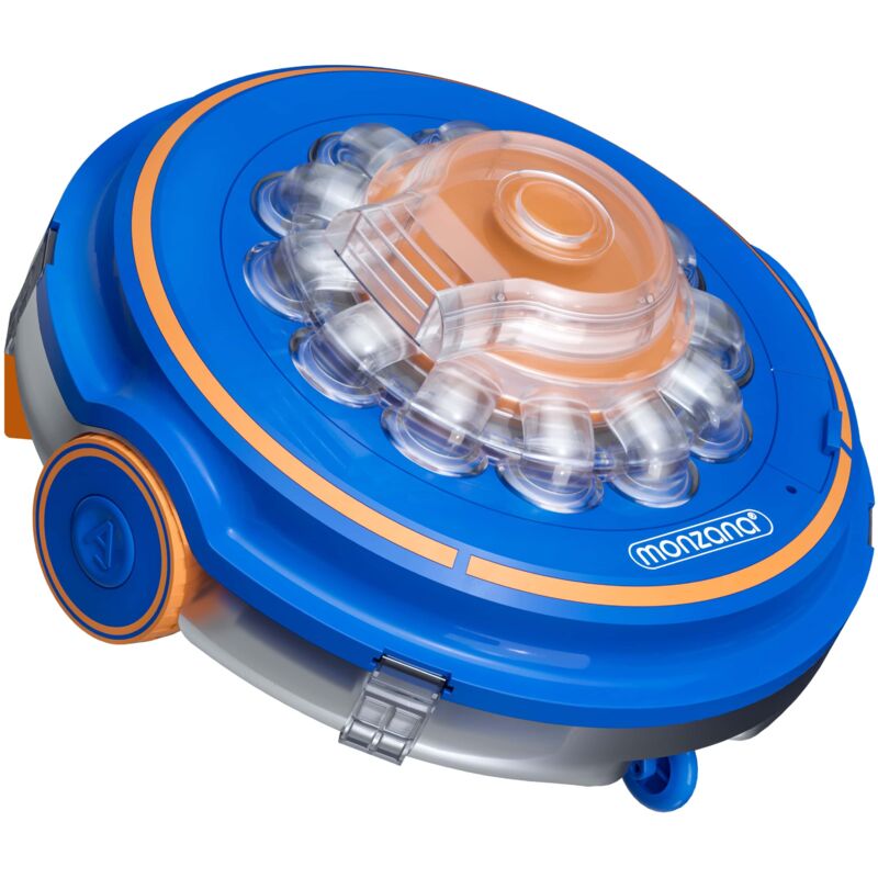 Monzana - Robot Limpiafondos De Piscina Poolboy600 Aspirador Inalámbrico Automático Incl. Baterias Cargador Cordón Flotante Y Filtro Poolboy600 Blau