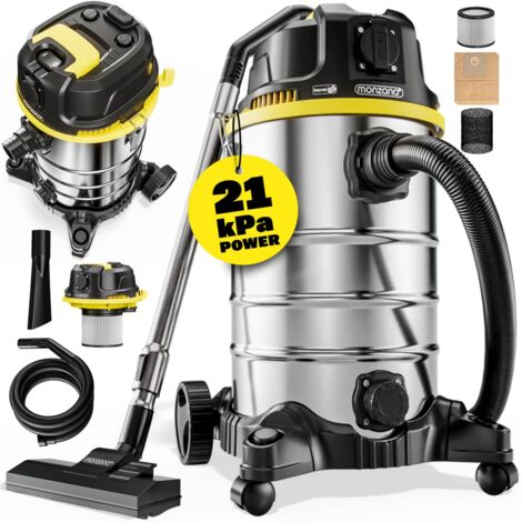 Industriesauger Sicherheitssauger Nass-Trockensauger 30L Filterreinigung 1600W 