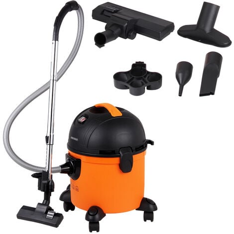 MONZANA® Nass Trockensauger 3in1 Industriesauger 15L Fassungsvermögen 1200W Starke Saugleistung Blasfunktion Nasssauger Wassersauger 8m Radius