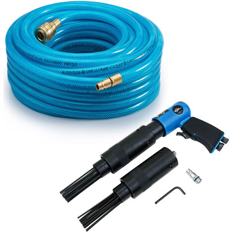 Monzana Pneumatic Hose Set Fabric Lining Tool Air Garage Workshop Home 20m Druckluftschlauch + Nadelentroster (de)