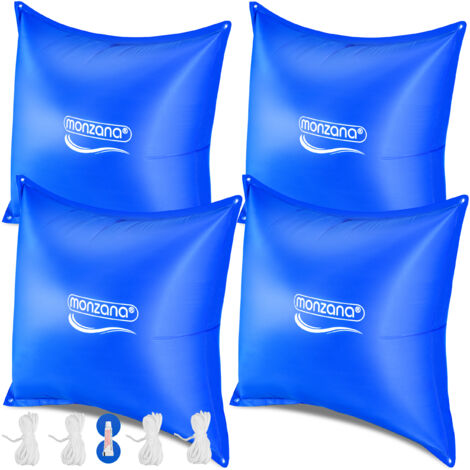 Monzana pool cushion up to -20°C XL air cushion XXL incl. rope PVC double seam safety valve eyelets cover winter storage  4x 120x120cm Poolkissen (de)