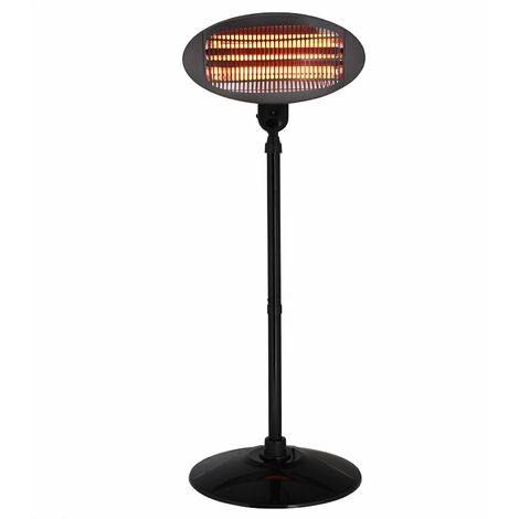 Monzana Radiant Patio Heater 3 Heat Settings 2000 Watts Stable Metal Base Tip-over Protection