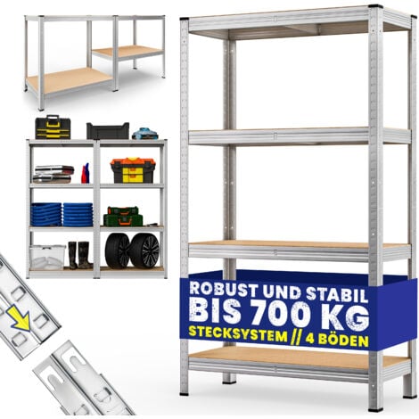 Deuba scaffale x 2 alta portata metallo portata fino a 875kg 180x90x40cm 5 ripiani