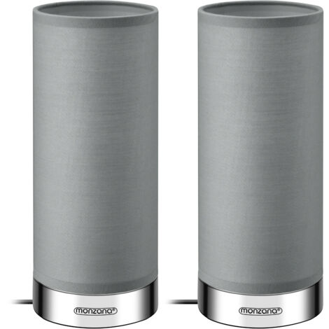 MONZANA® Set of 2 Table Lamps  Touch Control with 3 Brightness Levels  Glass Shade & Non-Slip Base  Includes Energy-Saving LED Bulbs  Modern & Versatile Lighting for Any Room