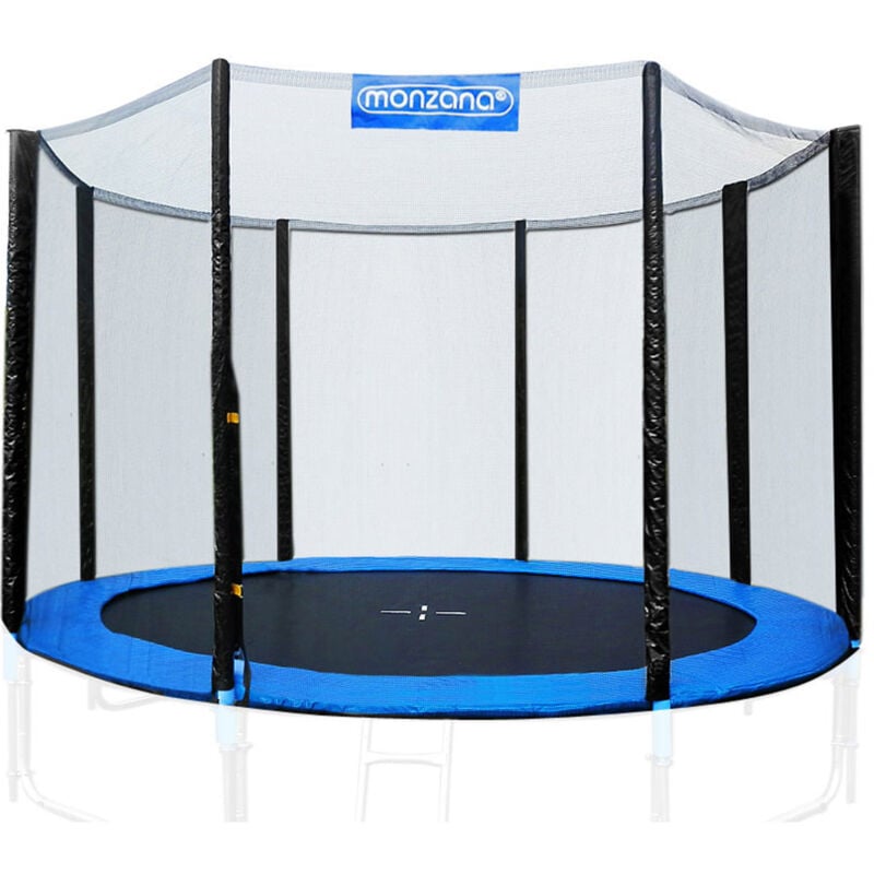 Sicherheitsnetz Trampolin ø 183/244/305/366/427 cm 6-8 Stangen UV-beständig Trampolinnetz Trampolinschutz 305 cm - Monzana