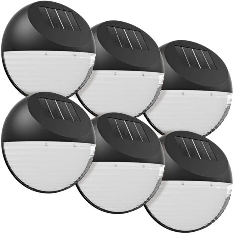 MONZANA® Solarlampe Außen 6er Set LED IP65 Solar Wandleuchte Solarleuchte Außenlampe Gartenbeleuchtung Garten Balkon
