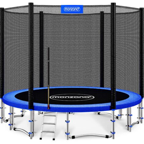 Monzana Trampolín Ø427cm Cama Elástica Set Completo incl. Red de Seguridad Escalera Accesorios