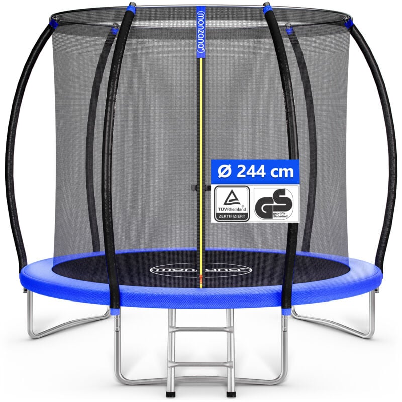 Trampoline ø 244/305 cm Set complet avec filet de sécurité intérieur Échelle Couverture de bord Trampoline de jardin 244 cm - Monzana