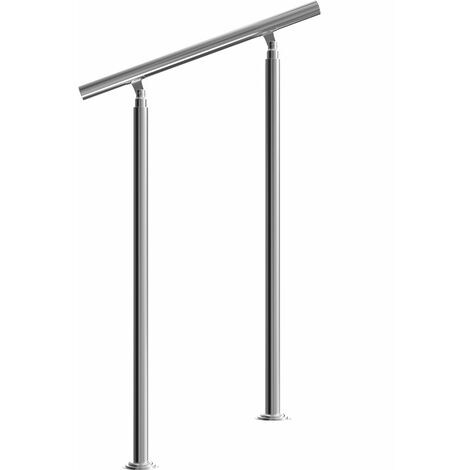 MONZANA Treppengeländer Edelstahl Innen und Außen Handlauf Geländer Brüstung Balkon 80 cm, keine
