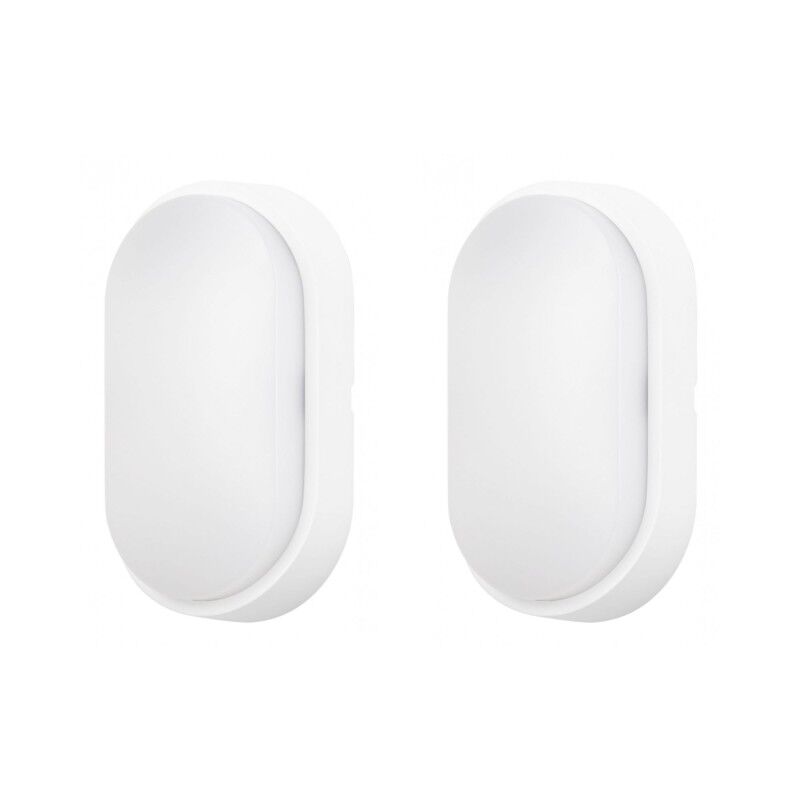 Image of MOO (2uds) Aplique de Pared Exterior LED IP54 de Color Blanco con Temperatura Regulable 3000-4000-6000K. Color Blanco