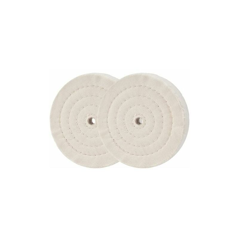 Moon 2 Pack 6' Polishing Pads (70 Thickness) for Bench Grinder, Cotton Mirror Effect