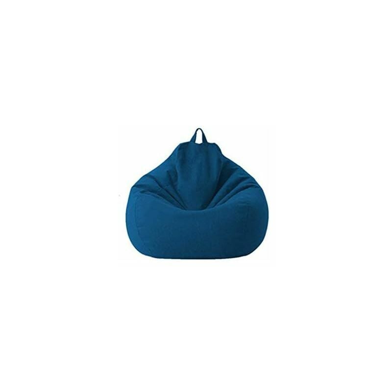 Moon-Bag Sofa Lazy Sofa Cover Recliner Fabric Armchair Slipcovers Chairs Cover Without Filler Seat Pouf Puff Tatami Living Room Furniture (Blue, 70
