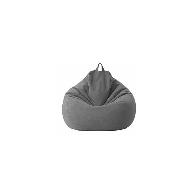 Moon-Bag Sofa Lazy Sofa Cover Recliner Fabric Armchair Slipcovers Chairs Cover Without Filler Seat Pouf Puff Tatami Living Room Furniture (Dark Grey,