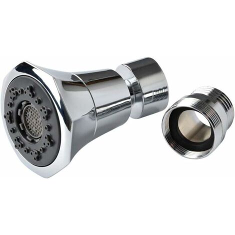 Moon-Dual Function 2-Flow Kitchen Sink Aerator 360° Rotation Swivel Faucet Water Saving Faucet with 22mm Female Thread Adapter Plastic Puller Tool